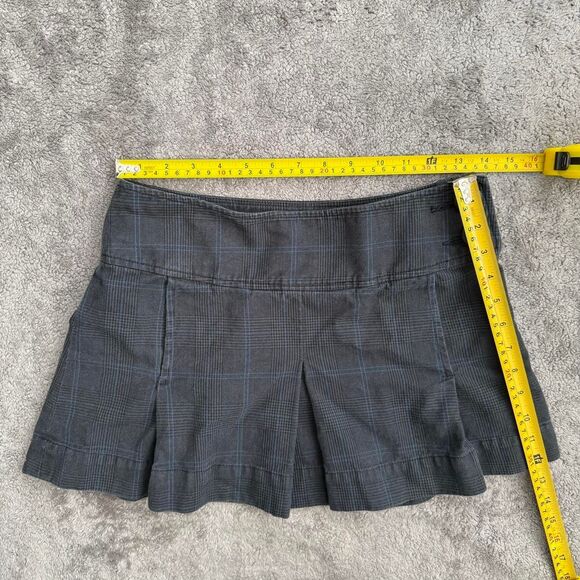Y2k American Eagle grey micro plaid mini skirt - Picture 5 of 5